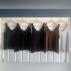 6 V- neck flowy tanks